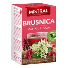 Čaj Brusnica malina a baza čierna 40 g