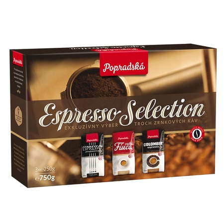 Popradská káva Espresso Selection 3 x 250 g (750 g)
