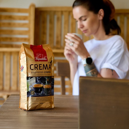 Popradská káva zrnková Crema Espresso 500g