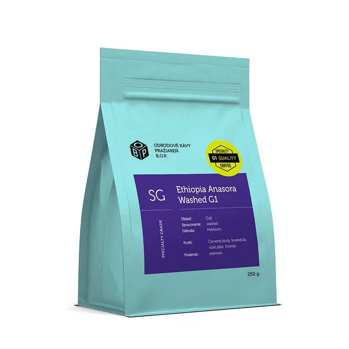 Zrnková káva Ethiopia Anasora Washed