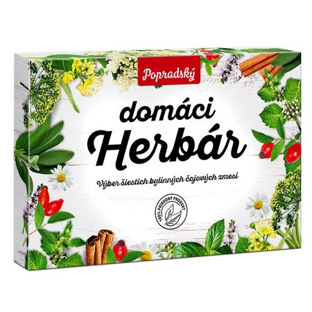 Domáci herbár – výber bylinných čajových zmesí 6x5 ks, 45 g