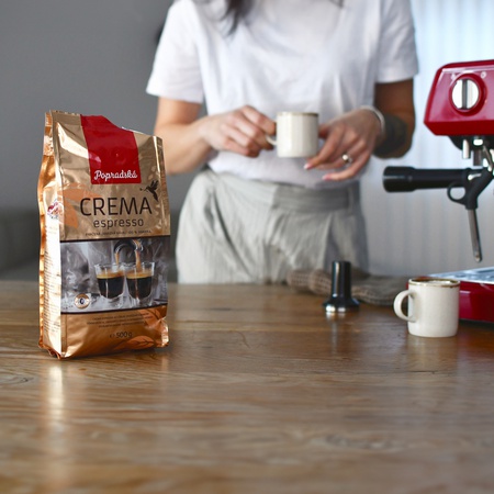 Popradská káva zrnková Crema Espresso 500g