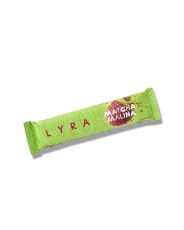 tyčinka matcha malina v bielej čokoláde
