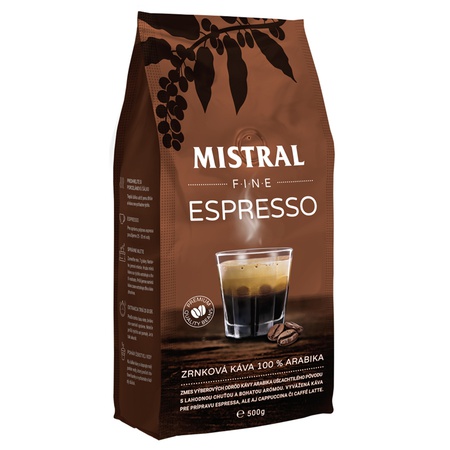 Mistral Fine Espresso zrnková káva  500 g