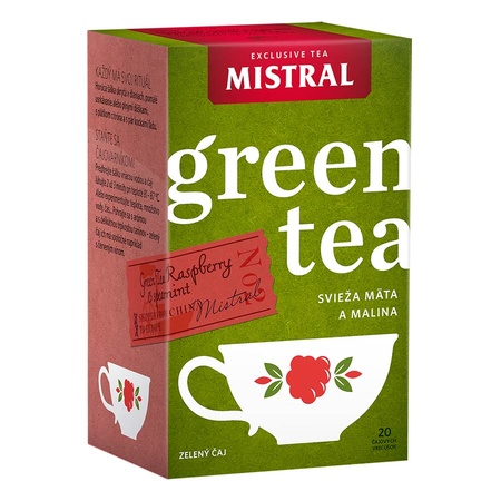 Zelený čaj Svieža mäta a malina 30 g