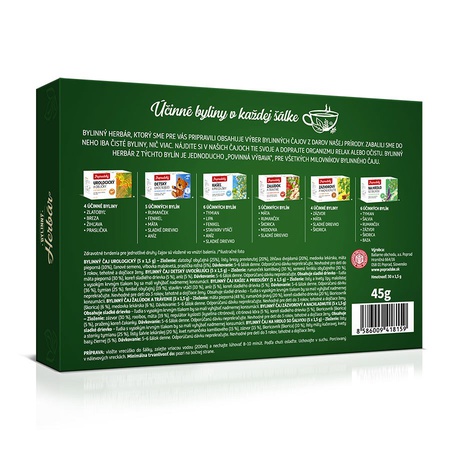 Bylinný herbár – výber bylinných čajových zmesí 6x5 ks, 45 g