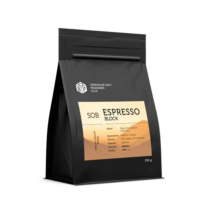Zrnková káva Espresso Block