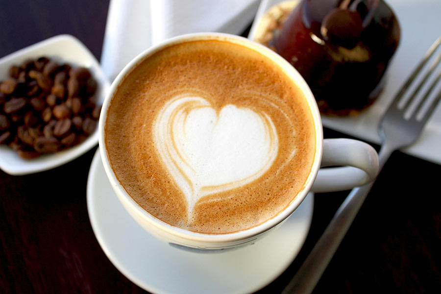 latte art – motív srdce